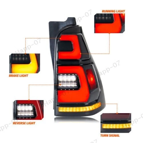 LED Tail Lights For Toyota 4Runner 4th GEN 03-09 Sequential Animation Rear Lamps - Imagem 4 de 4