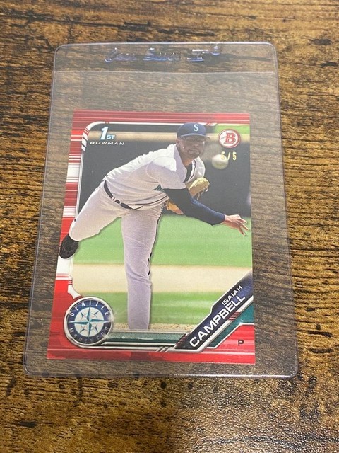 2019 Bowman Draft Red 5/5 Isaiah Campbell #BD-11 1st Bowman Red Sox