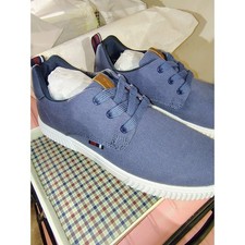 Ben Sherman Marcus Oxford II Blue Canvas Lace-Up Sneakers Men's US 7 M