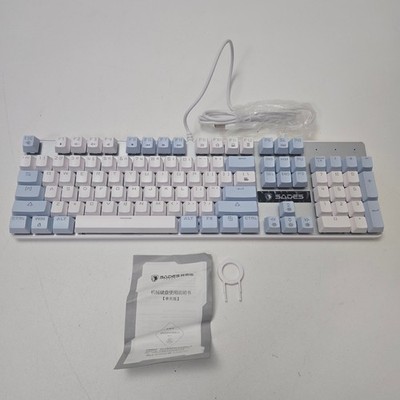 Sades Mechanical Gaming Keyboard USB - Blue and White