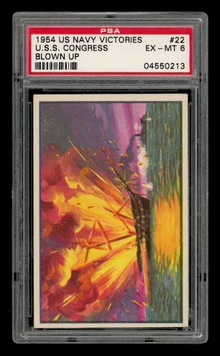1954 U.S. Navy Victories Set-Break # 22 U.S.S. Congress Blown Up PSA 6 EX-MT