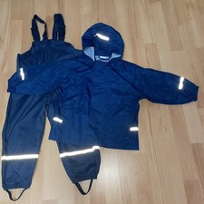 impidimpi Regenanzug Gr.98/104 Regenjacke Regenhose Blau TOP nicht gefüttert 🛳️