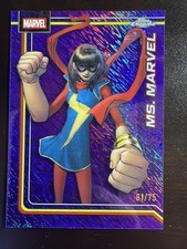 2026 Topps Chrome Marvel - Ms. Marvel #83 - Purple Shimmer Refractor /75