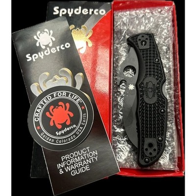 Sypderco Matriarch-2 w/ FRN Scales & Black TiCN Serrated Blade - C12SBBK2W - NIB