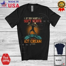 If You Want A Soft-Serve; Custom Name Badminton Player; Vintage Retro T-Shirt