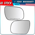 Door Mirror Glass W/Plate LH&RH Side Flat Heated For 10-12 Toyota Highlander