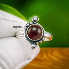 Garnet Gemstone 925 sterling silver handmade Gift Ring US size 5 to 13
