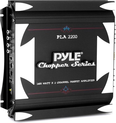 Pyle 2 Channel Car Stereo Amplifier- 1400W Bridgeable High Power MOSFET Audio
