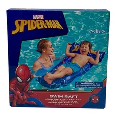 Marvel Spiderman Swim Raft Pool Float Superhero Swim Inflatable Beach Vacation