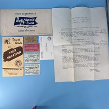VTG Happiness Tours Cartan Travel Bureau Pullman Tickets Chicago Florida 1952