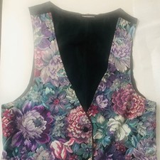 Floral Designed Vest Waistcoat for Women Size...