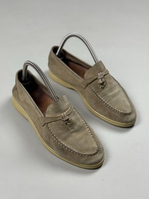 Loro Piana Summer Walk Damen Low Wildleder Halbschuhe Balletts Größe 38 / US 8