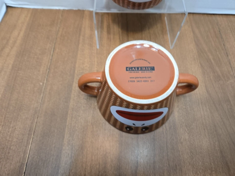 Lote de 2 tazas Sock Monkey con 2 asas Foto 4 de 4