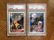TOM BRADY & KOBE BRYANT ROOKIE CARDS PSA 6-7 1-OWNER CARDS NICE PLEASE READ !!!!