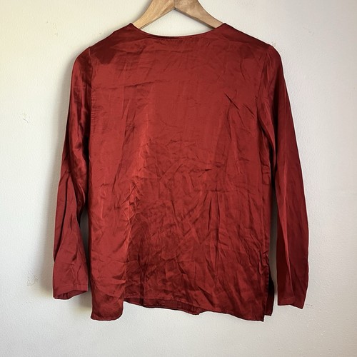 Cos Silk Blouse Top Size 8 Preppy Office - Picture 2 of 5