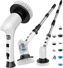 Electric Spin Scrubber for Cleaning Bathroom,Cordless Power Shower Scrubber - El