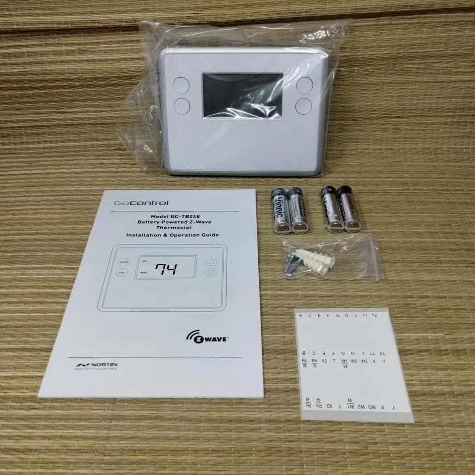 GoControl GC-TBZ48 Z-Wave Battery Powered Thermostat Smart Climate Control HVAC - Image 2 of 4