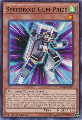 Speedroid Gum Prize - RATE-EN005 - Common - 1st Edition - Heavily Played