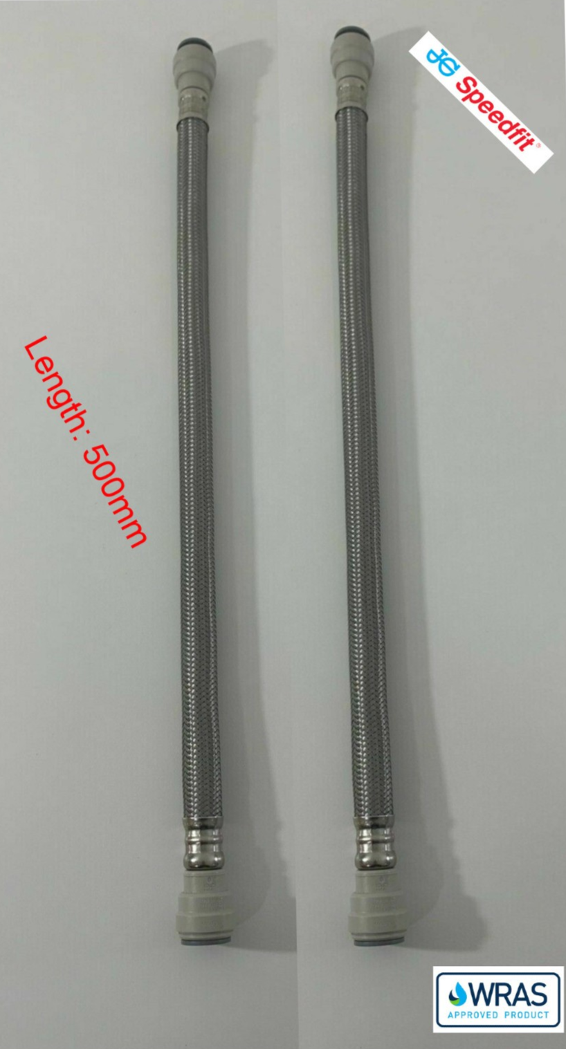 John Guest Speedfit Braided Hose - 15mm x 15mm x 500mm (Pack of 2)