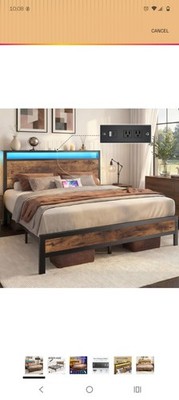 queen size bed frame and headboard  don't need box spring STILL IN BOX BRAND NEW
