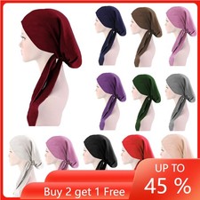 Muslim Women Bonnet Hijab Hat Turban Head Wrap Hair Loss Chemo Cap Scarf Beanies
