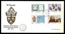 Mayfairstamps St Vincent FDC 1977 Diocese of Windward Islands Crest First Day Co