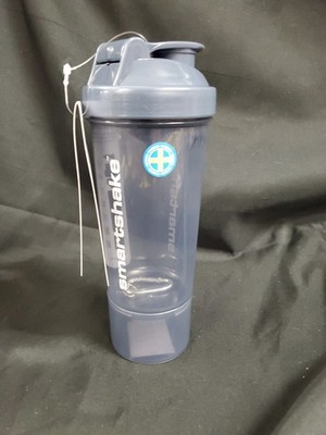 Smartshake SLIM, 500ml/17oz Shaker Botle w/ Dry Container Stormy Gray NEW