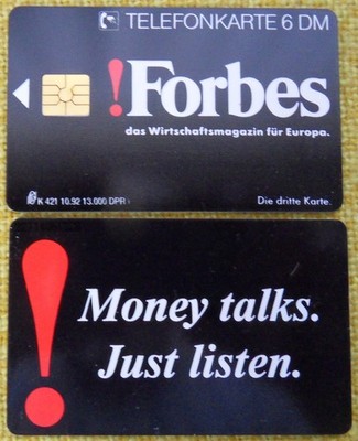 Telefonkarte Deutschl. K 421 von 10.92 voll/mint - Forbes