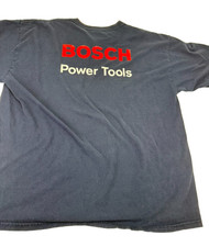 Vintage Bosch Power Tools Shirt Mens XXL Blue Hanes Beefy T Workwear 90s Tee SS