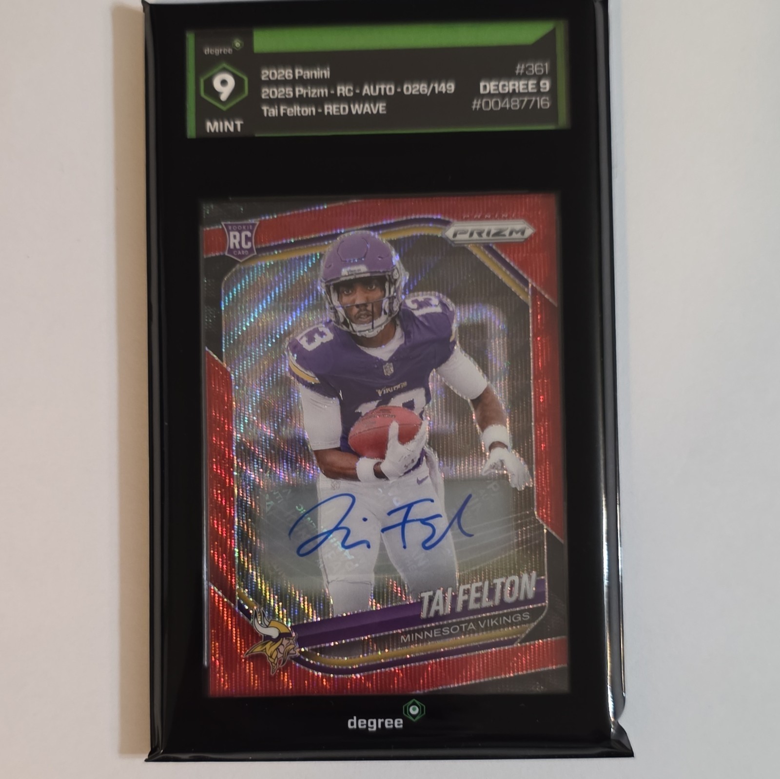 2025 Panini Prizm Tai Felton Football Sports Trading Card #361 Season 2025