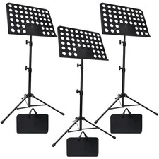 Sheet Music Stand, 3 Pack Adjustable Music Stand with Carrying Bag, Professio...