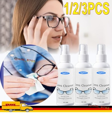 Lens Cleaning Kit- . Bottles Of Lens Cleaner, 1 Microfiber Cleaning Cloths DE