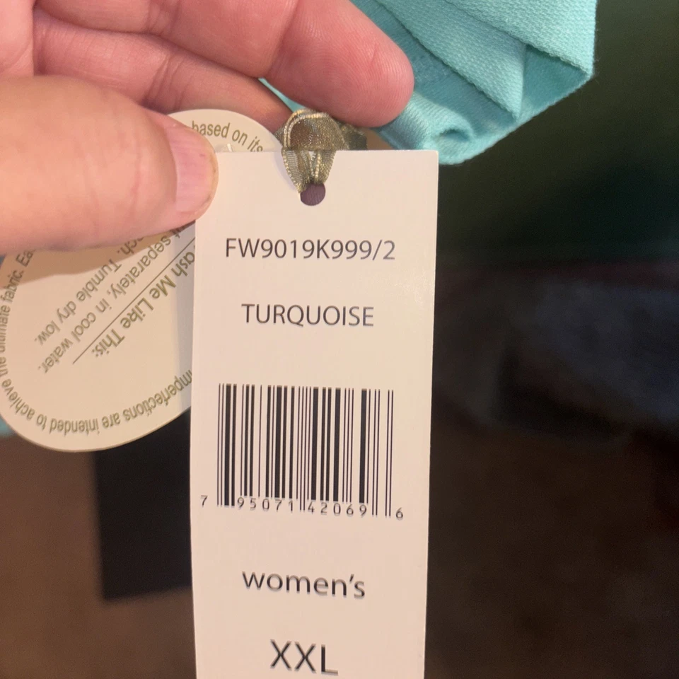 Green Tea Nuevo con Etiquetas Mujer Manga Corta Turquesa 2XL Lavado Mineral Foto 4 de 4