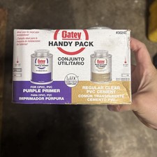 8 Oz. Purple CPVC and PVC Primer and Regular Clear PVC Cement Combo Pack