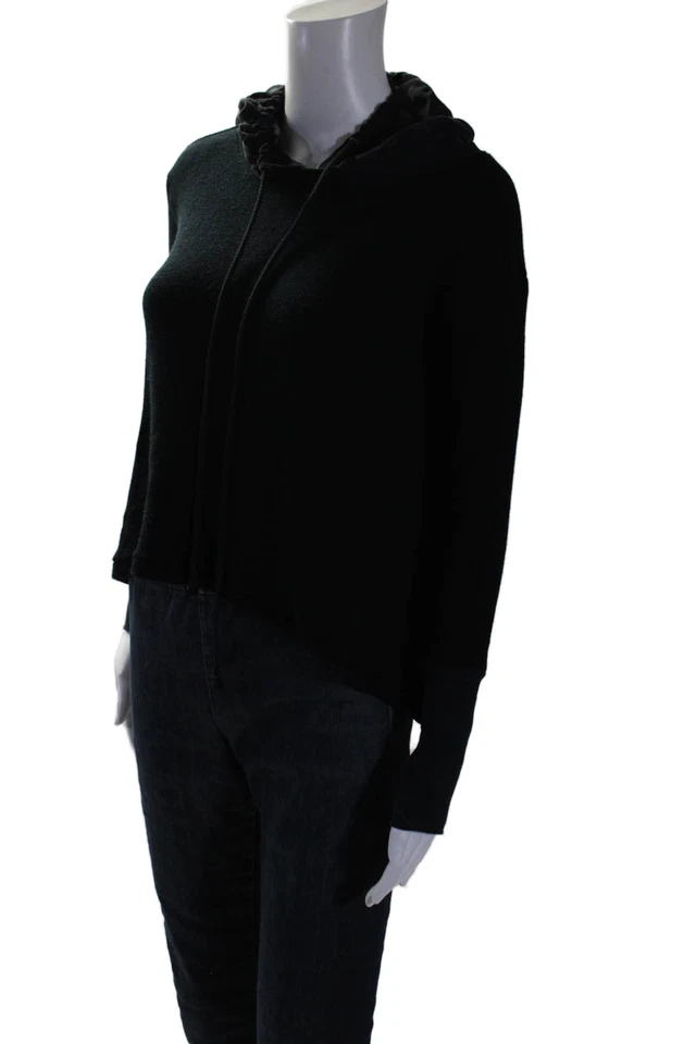 Suéter con capucha y cordón de lana azul marino talla XS Elizabeth and James para mujer Foto 2 de 4