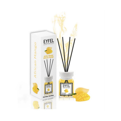 Eyfel Reed Diffuser African Mango Scent Glass Aromatherapy Home Fragrance
