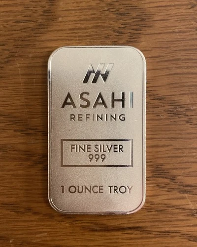 1 oz Silver Asahi .999 Fine Silver Bar | 1 Troy Ounce Of Silver | Ships Fast