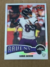 2025 Topps Chrome Lamar Jackson 1975 Topps Retro Insert Refractor Card 1975-3