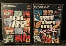 Grand Theft Auto III & Vice City Set PlayStation 2 ( Manual No Map)