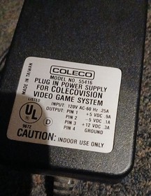 ColecoVision Game Console Tested Working With 2 Games Power Plug ,RF MODULATOR