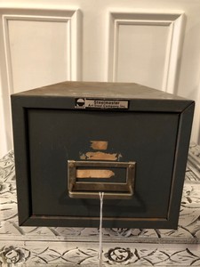 Vintage Steelmaster Metal Single Drawer Card File Cabinet Art