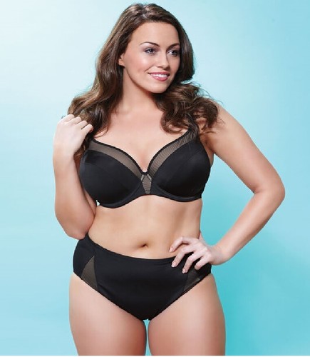 ELOMI-IMAGINE UNDERWIRED BIKINI SWIM BRA - PANT SET  BLACK-7440/7441 - Picture 1 of 2