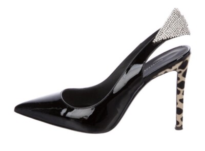 $1195 GIUSEPPE ZANOTTI BLACK PATENT LEATHER SWAROVSKI  display picture 1