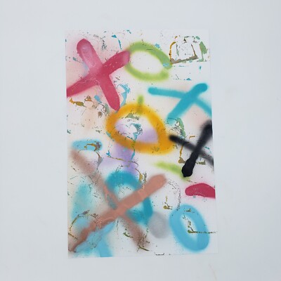 Abstract original Spray Paint Graffiti Art Painting by NY Artist