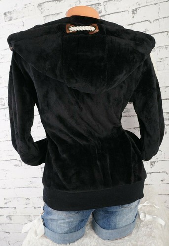 Damen Kuschel Teddy Fleece Sweat Jacke Kapuze Hoodie Übergangsjacke Uni S-3XL - Bild 5 von 59