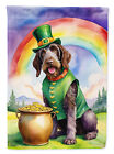 German Wirehaired Pointer St Patrick's Day Flag Garden Size Dac5545Gf