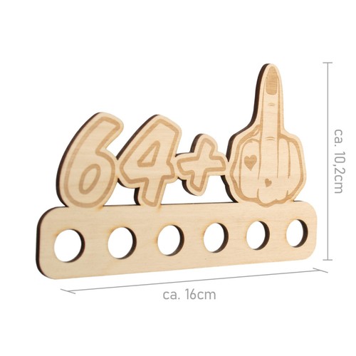 Geldgeschenk „Mittelfinger" zum 16. - 85. Geburtstag aus Holz für Frauen - Bild 91 von 128