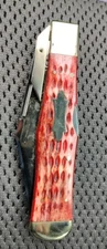 Star Brand, Folding Guard Pocket Knife, Old Soldier Blade Etch, Red Bone, Mint