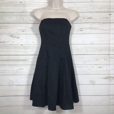 black strapless mini dress formal Lorelai Strapless Double Twist Tie Back Mini Dress • American Threads Black / S main image 0