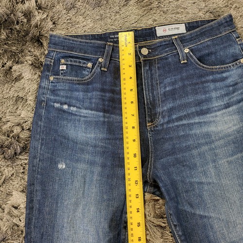 AG Adriano Goldschmied Sophia Ankle Jeans Women's 32 Blue Denim Logo Distressed - Picture 11 of 23